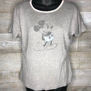 Disney grey Mickey Mouse vintage style t shirt small